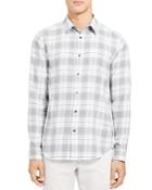 Theory Irving Flannel Grid Regular Fit Shirt