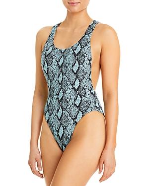 Solid & Striped The Blair Snake Print One Piece Swimsuit