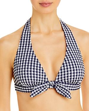 Shoshanna Gingham Halter Bikini Top