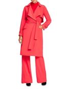 Halston Crepe Suiting Trench Coat