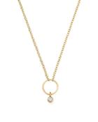 Zoe Chicco 14k Yellow Gold Circle Pendant Necklace With Diamond, 16