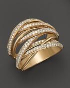 Diamond Multi-row 14k Yellow Gold Band, .70 Ct. T.w.