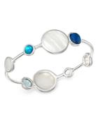Ippolita Sterling Silver Wonderland Mother-of-pearl Doublet Bangle Bracelet In Blue Moon