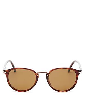 Persol Men's Polarized Round Sunglasses, 51mm