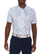Robert Graham Nautical Net Stretch Abstract Print Classic Fit Performance Polo Shirt