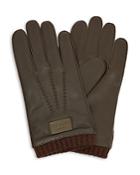 Ted Baker Blokey Knit-cuff Leather Gloves