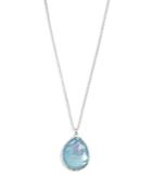 Ippolita Sterling Silver Wonderland Mother Of Pearl & Rock Crystal Skylight Doublet Teardrop Pendant Necklace, 16-18