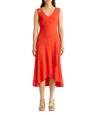 Lauren Ralph Lauren Faux Wrap A Line Dress