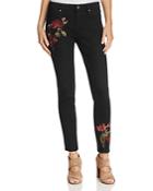 Aqua Embroidered Skinny Jeans In Black - 100% Exclusive