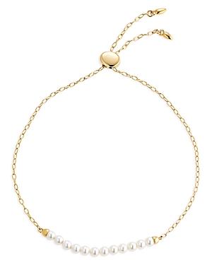 Nadri La Vie Nacre Pearl Slider Bracelet In 18k Gold Plated