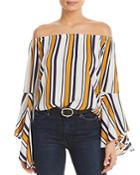 Single Thread Striped Off-the-shoulder Top