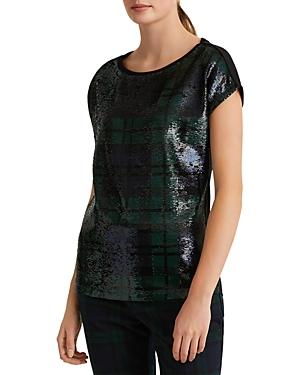 Lauren Ralph Lauren Sequin Plaid Top