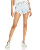 Blanknyc Frayed Hem Jean Shorts In Sign Your Name