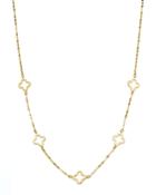 Bloomingdale's Quatrefoil Station Necklace In 14k Yellow Gold, 36 - 100% Exclusive