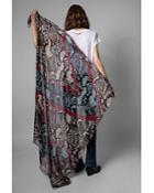 Zadig & Voltaire Delta Logo Snake Print Scarf