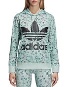 Adidas Originals Floral Print Logo Hooded Sweatshirt