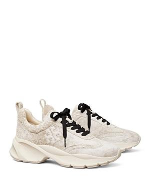 Tory Burch Women's Good Luck Double T White Trainer Sneakers