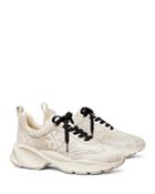 Tory Burch Women's Good Luck Double T White Trainer Sneakers