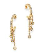 Bloomingdale's Diamond J Hoop Dangle Earrings In 14k Yellow Gold, 0.20 Ct. T.w. - 100% Exclusive