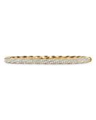 David Yurman Cable Edge Bracelet In Recycled 18k Yellow Gold With Full Pave Diamonds