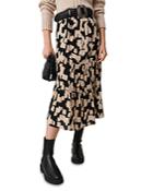 Ba & Sh Pelliot Printed Tiered Midi Skirt