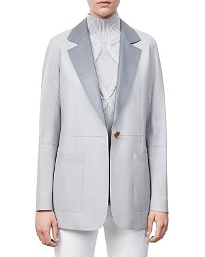 Lafayette 148 New York Eaton Reversible Leather Blazer