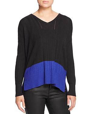 Design History Color Block Pointelle Sweater