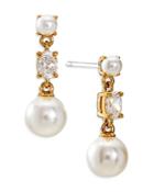 Nadri Emilia Swarovski Pearl & Cubic Zirconia Small Drop Earrings