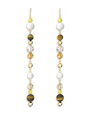Swarovski Somnia Mixed Stone Beaded Linear Drop Earrings In Xx Gold Plate