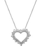 Bloomingdale's Diamond Heart Pendant Necklace In 14k White Gold, 1.0 Ct. T.w, 18 - 100% Exclusive