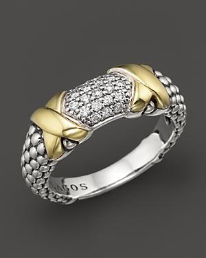 Lagos 18k Gold And Sterling Silver Diamond Ring
