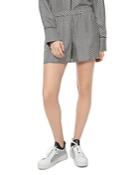 Michael Michael Kors Logo Checkerboard Pajama-style Silk Mini Shorts