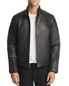 John Varvatos Collection Zip-front Leather Jacket