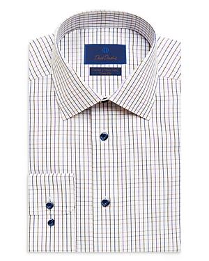 David Donahue Tattersall Check Regular Fit Dress Shirt