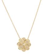 Marco Bicego 18k Yellow Gold & Diamond Petali Pave Floral Pendant Necklace, 16.5