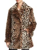 Joie Tiaret Leopard-printed Faux Fur Coat