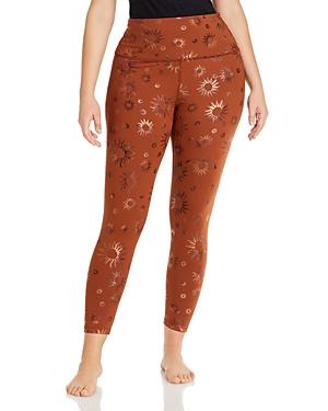 Beyond Yoga Plus High Waisted Foil Sun Print Midi Leggings