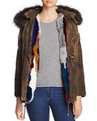 Jocelyn Olive Rabbit Fur & Fox Fur-trim Parka - 100% Exclusive