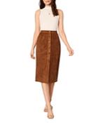 Cupcakes And Cashmere Janis Faux Suede Skirt
