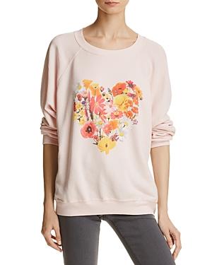 Wildfox Floral-heart Pullover