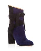 Alexa Wagner Women's Barbara Suede Color Block High Heel Boots