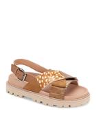 Dolce Vita Women's Niles Crossover Calf Hair & Leather Sandals