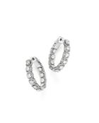 Diamond Inside Out Hoop Earrings In 14k White Gold, 1.50 Ct. T.w. - 100% Exclusive