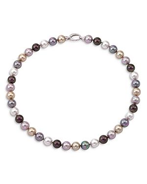 Majorica Tonal Simulated Pearl Collar Necklace In Rhodium Plate, 18