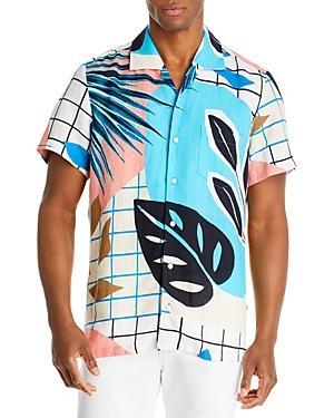 Boss Rhythm 3 Printed Regular Fit Button Down Camp Shirt