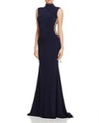 Jovani Fashions Embellished Lace-up Gown