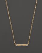 Lana Jewelry 14k Yellow Gold Barred Pendant Necklace, 18