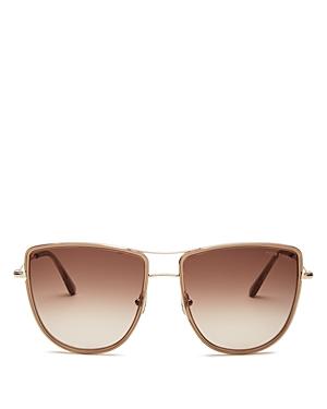 Tom Ford Women's Tina Brow Bar Aviator Sunglasses, 59mm