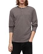 Allsaints Figure Slim Fit Long Sleeve Henley Shirt