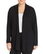 Eileen Fisher Plus Draped Open-front Cardigan